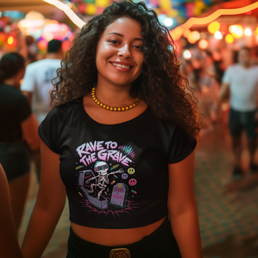 Rave to the Grave Crop Top